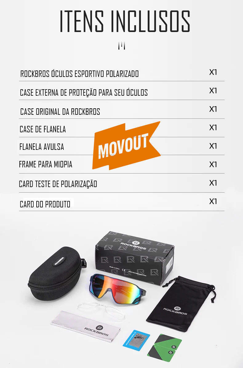 ROCKBROS NITROVISION UV400 Polarizado Unissex