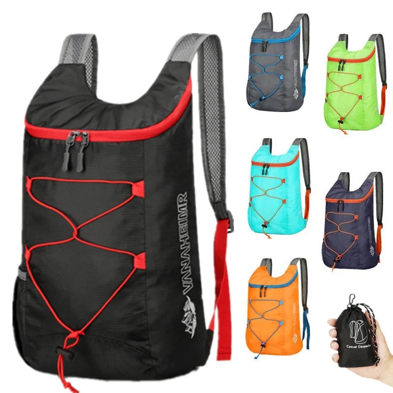 Mochila de Trilha Dobrável à Prova d’Água – Portátil, Resistente e Multifuncional