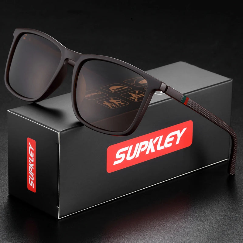 Óculos SUPKLEY Masculino Vintage  com Lente Polarizada