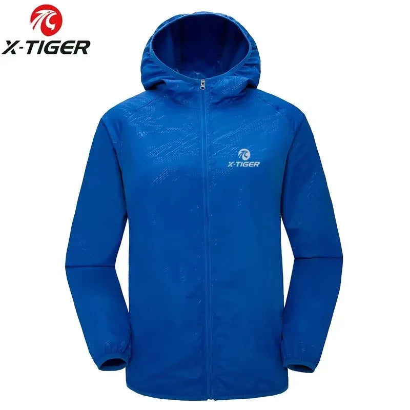 X-TIGER Jaqueta Corta-Vento Refletiva Aprova D'Água para Esportes Outdoor