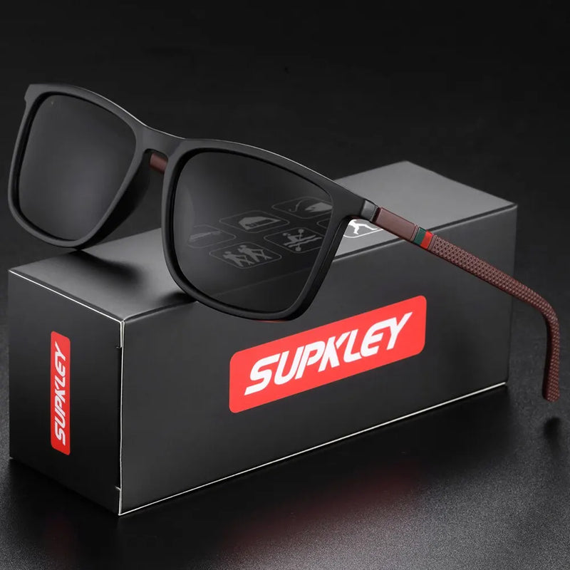 Óculos SUPKLEY Masculino Vintage  com Lente Polarizada