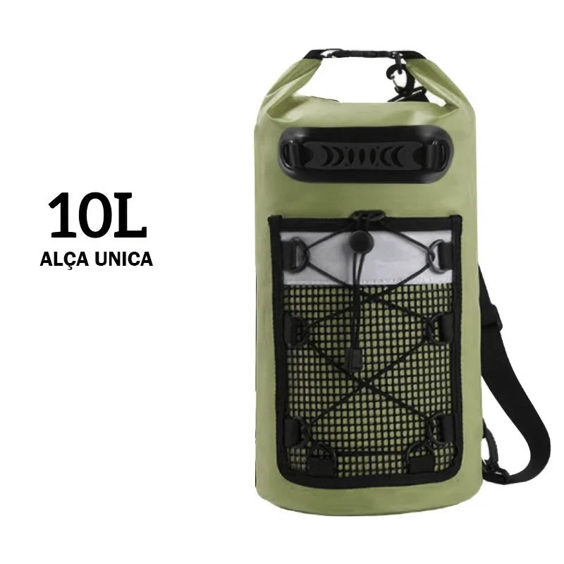 WaterLock™ – Mochila Impermeável Ideal para Trilhas, Esportes Aquáticos e Aventuras Outdoor