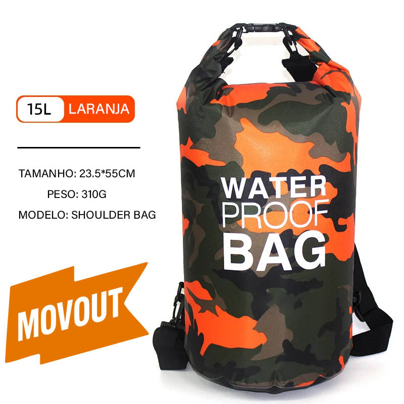 MovOut DryPro 30L/15L – Bolsa Impermeável com Bolso Seco e Externo para Caiaque, Natação, Camping e Esportes Outdoor