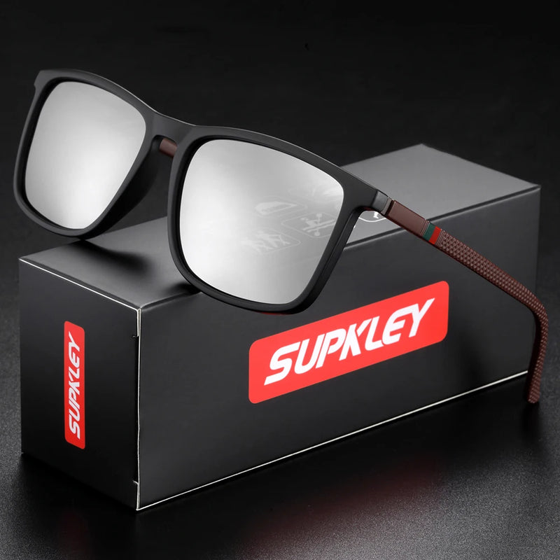 Óculos SUPKLEY Masculino Vintage  com Lente Polarizada