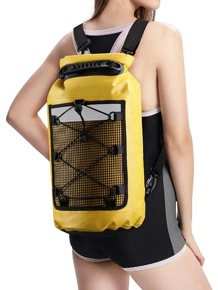 WaterLock™ – Mochila Impermeável Ideal para Trilhas, Esportes Aquáticos e Aventuras Outdoor