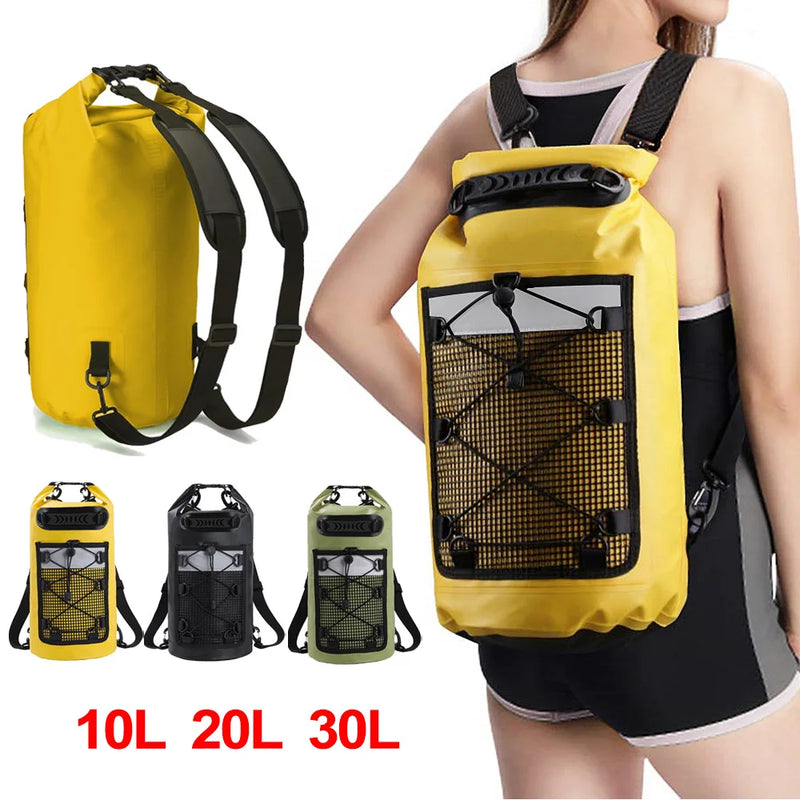 WaterLock™ – Mochila Impermeável Ideal para Trilhas, Esportes Aquáticos e Aventuras Outdoor