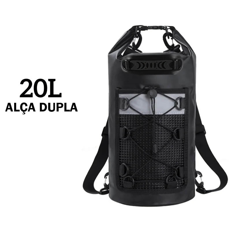 WaterLock™ – Mochila Impermeável Ideal para Trilhas, Esportes Aquáticos e Aventuras Outdoor