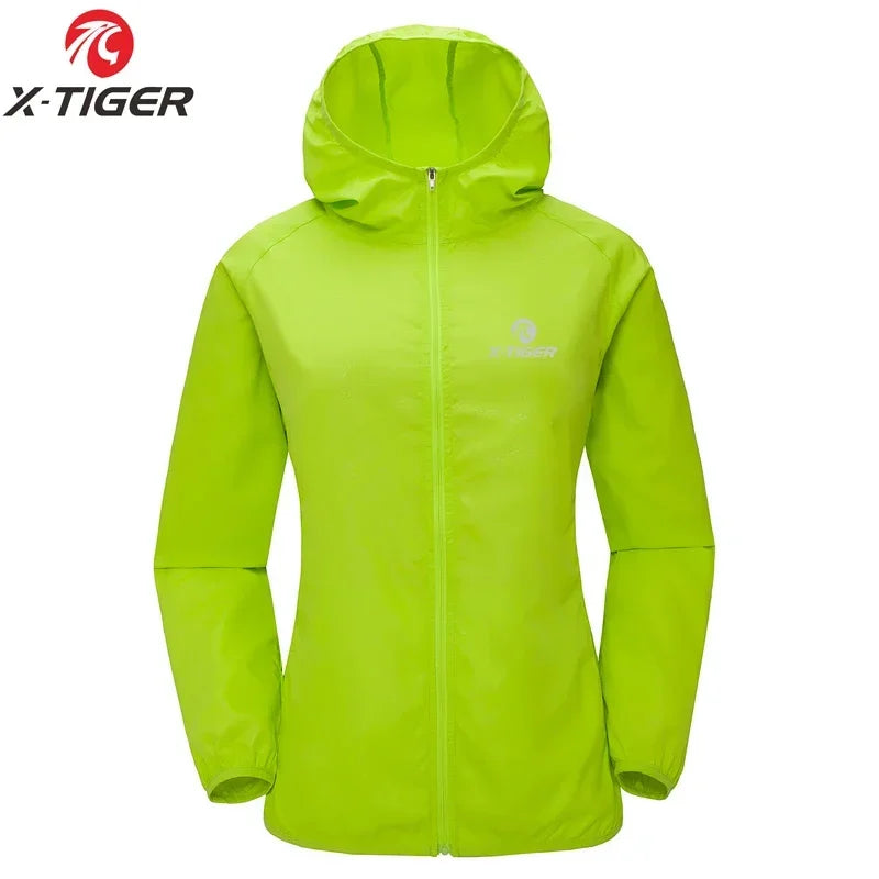 X-TIGER Jaqueta Corta-Vento Refletiva Aprova D'Água para Esportes Outdoor