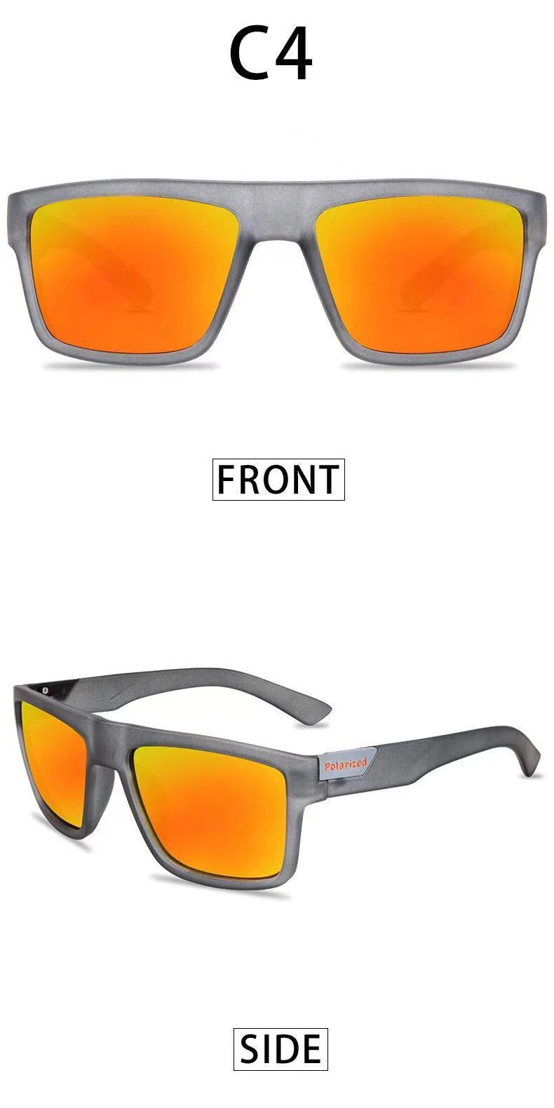 Óculos de Sol Quadrado Polarizado UV400 – Modelo Esportivo Vintage