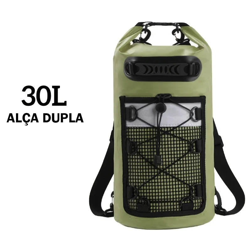 WaterLock™ – Mochila Impermeável Ideal para Trilhas, Esportes Aquáticos e Aventuras Outdoor