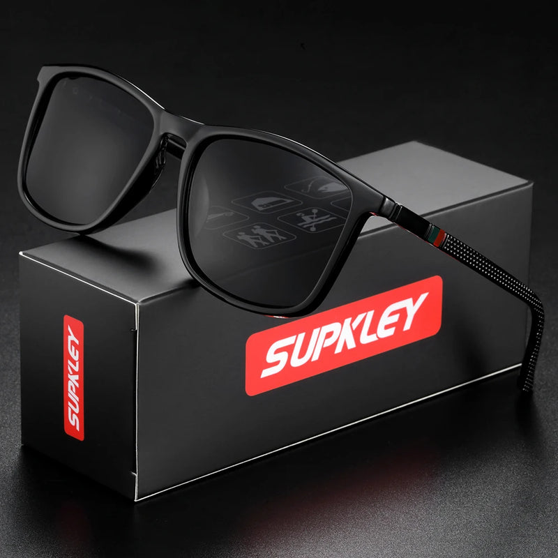Óculos SUPKLEY Masculino Vintage  com Lente Polarizada