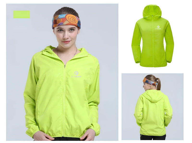 X-TIGER Jaqueta Corta-Vento Refletiva Aprova D'Água para Esportes Outdoor